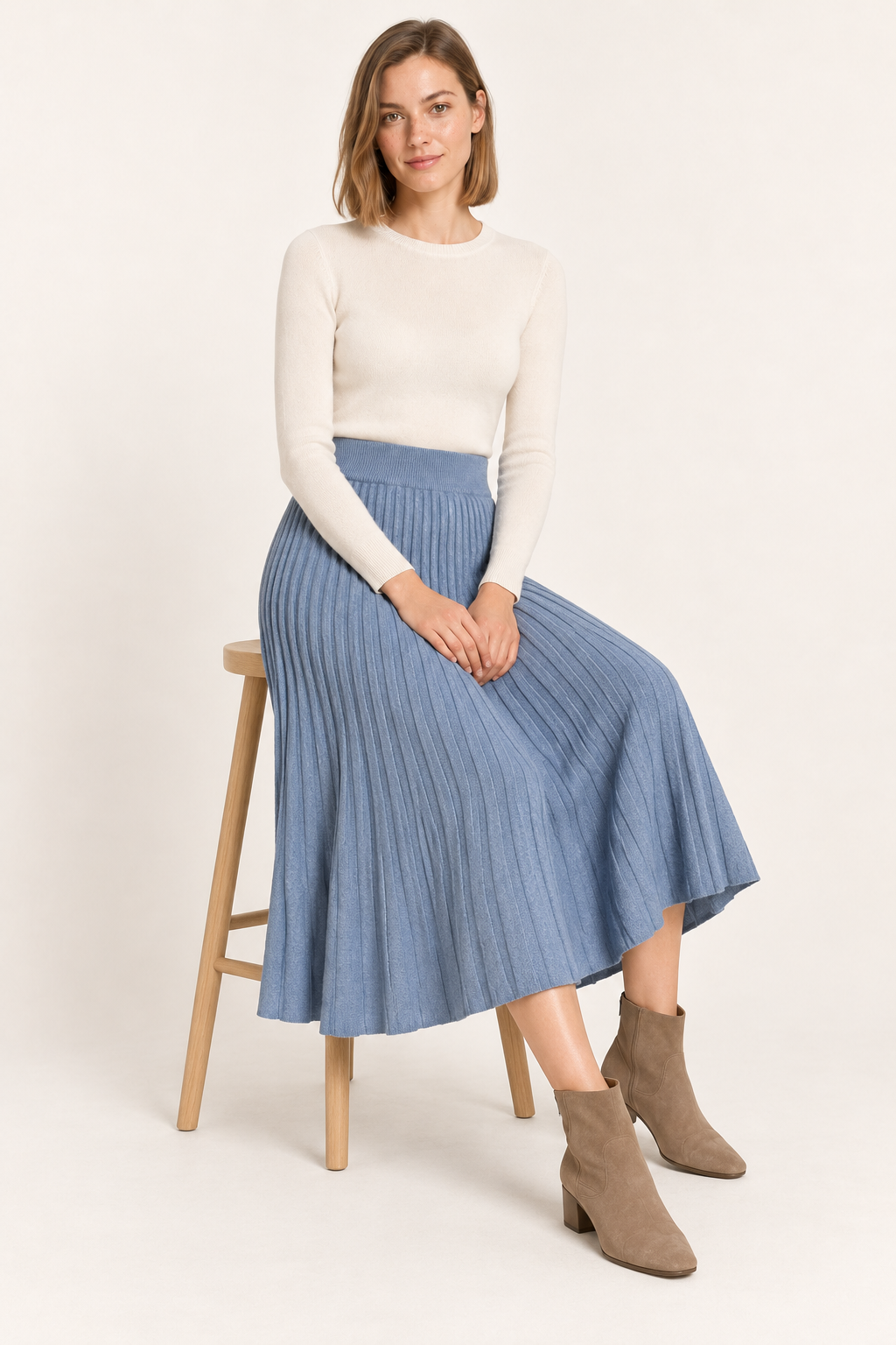 Gonna Lunga Premium Morbida · Azzurro