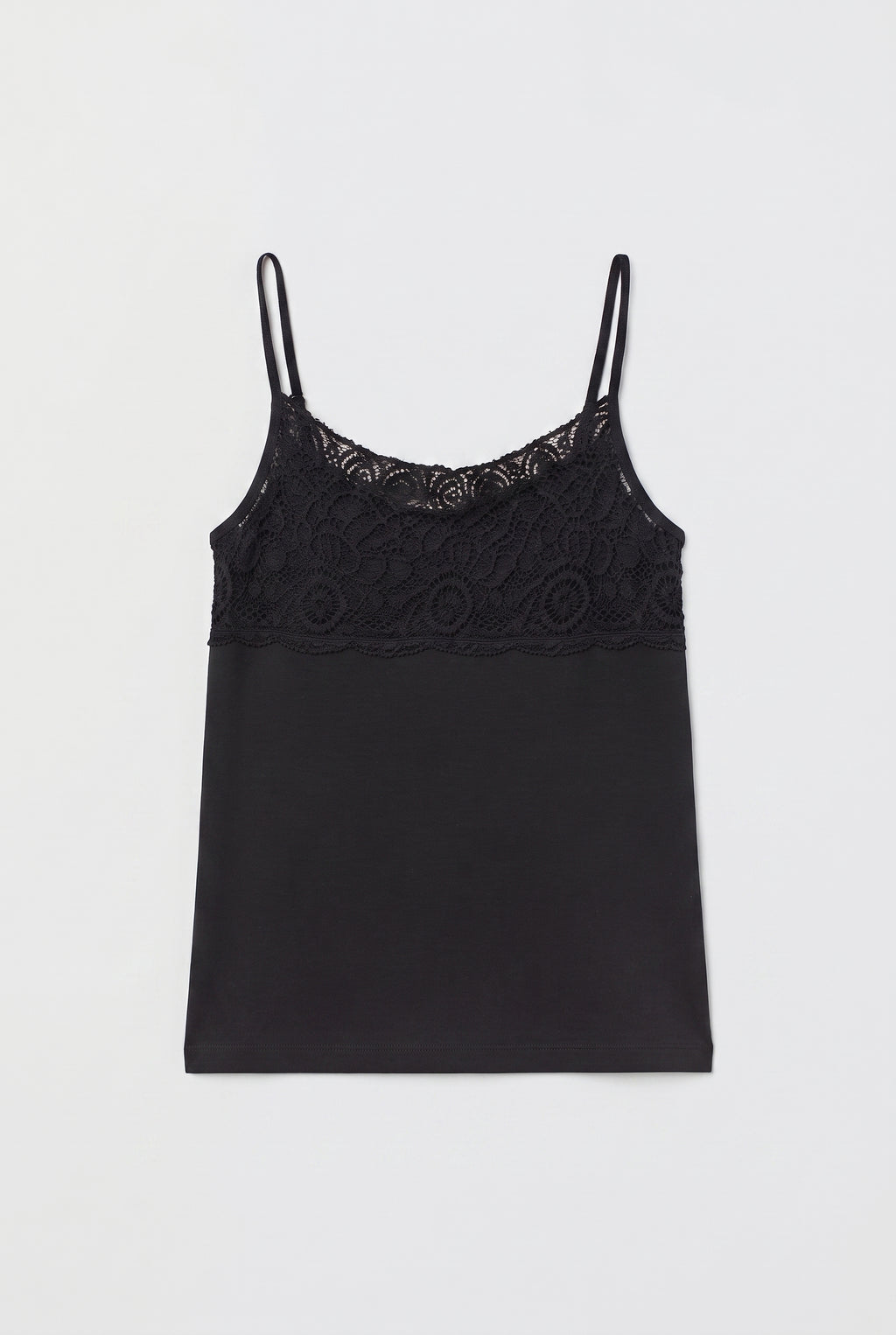 Canotta con Pizzo Frontale Nera