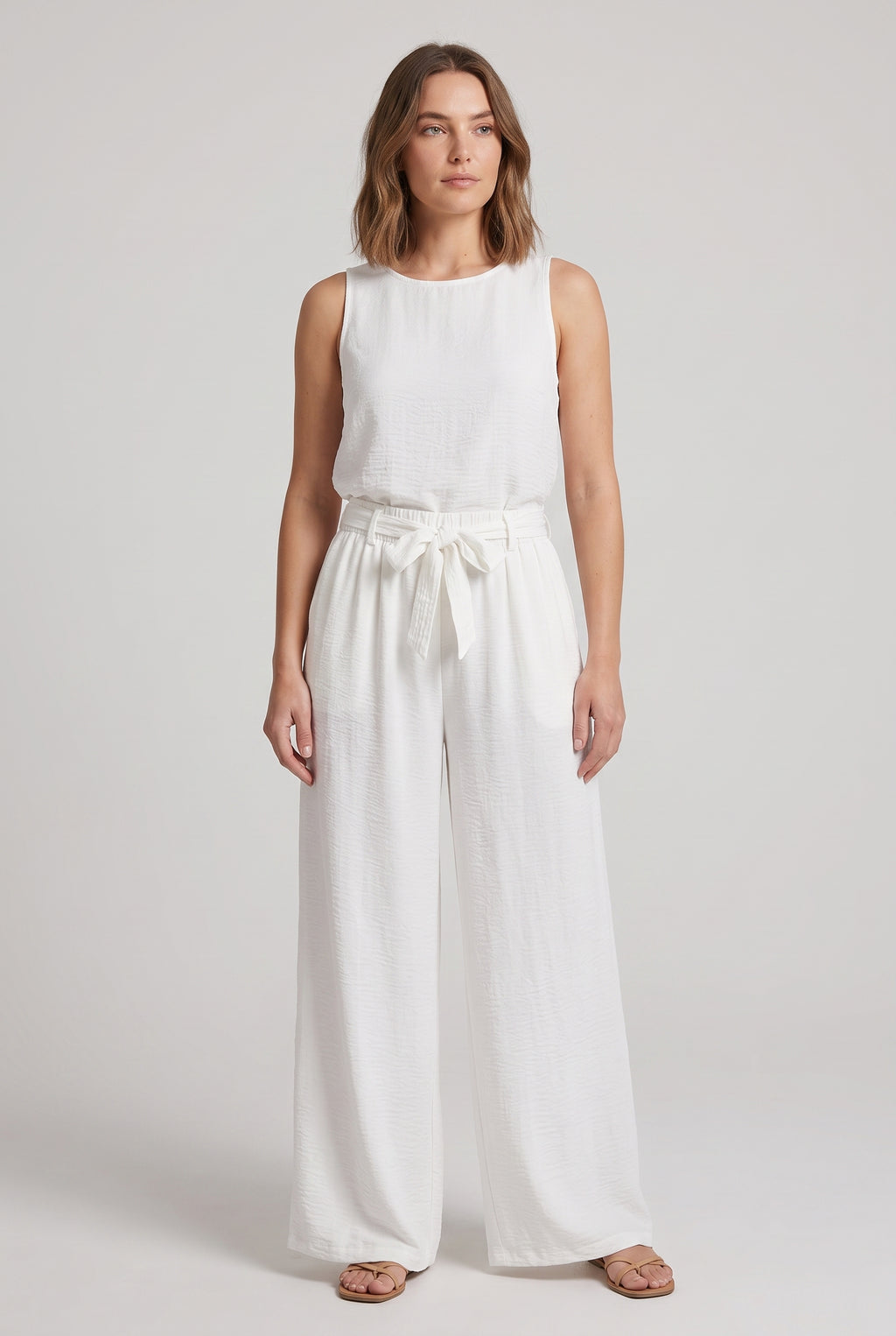 Pantaloni Fluidi · Bianco Luminoso